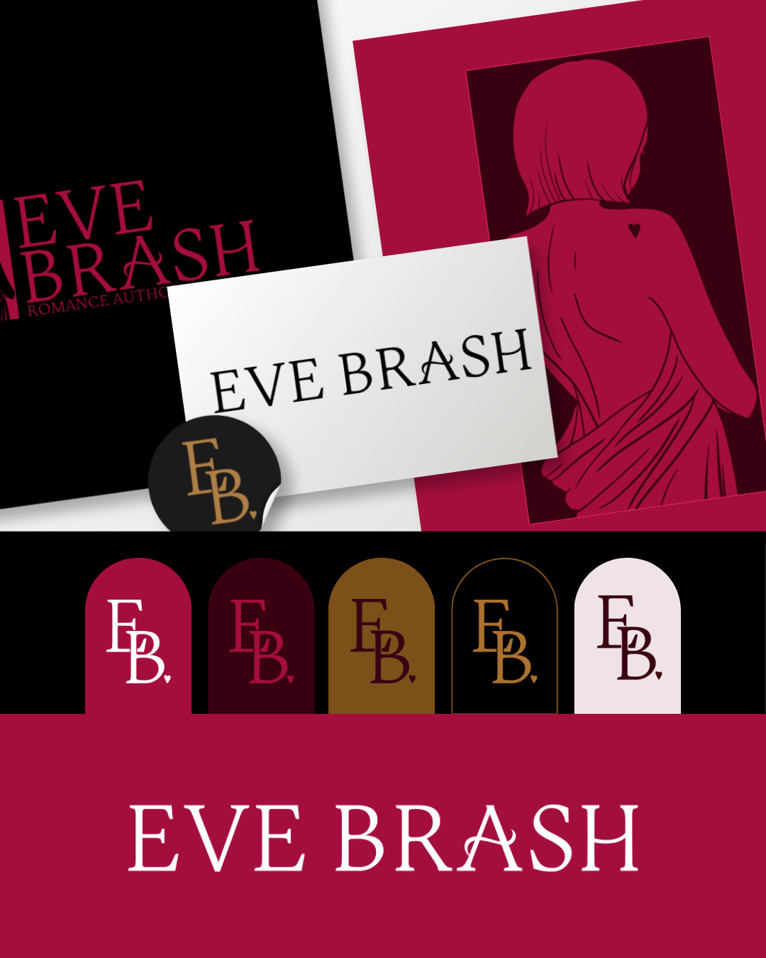 Eve Brash dark romance author branding & website design by alternative brand and website designer NC Create
